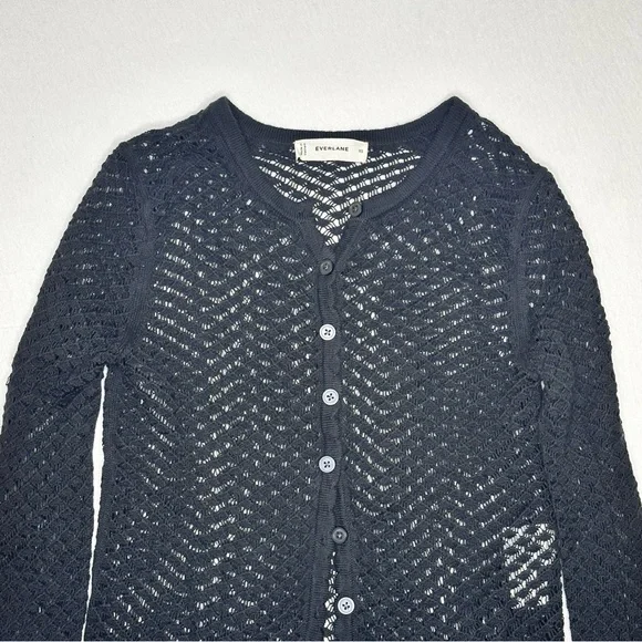 Everlane Black Lace Knit Cardigan - Picture 6 of 12